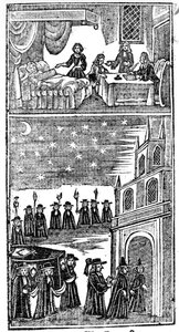 Ilustração de &39;Moll Flanders&39; por Daniel Defoe de English School